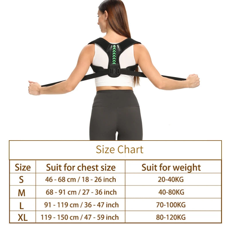 Adjustable Back Shoulder Posture Corrector Belt – Clavicle and Spine Support for Upper Back and Neck Alignment