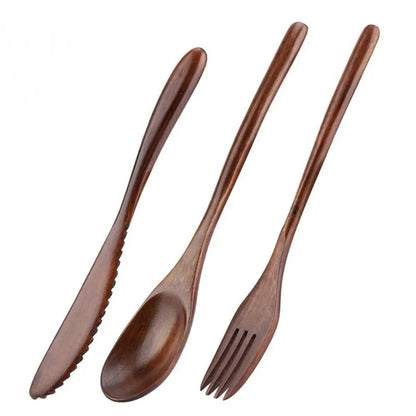 Portable Wooden Cutlery Set