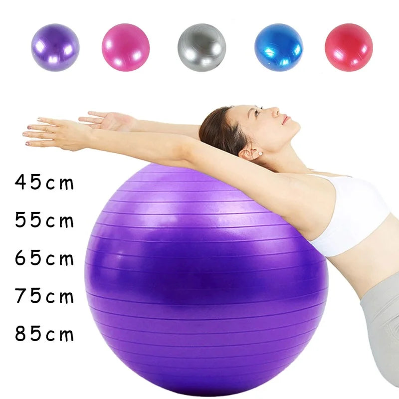 Thickened PVC Fitness Ball – Explosion-Proof Yoga Ball for Pilates, Home Gym, and Office Use