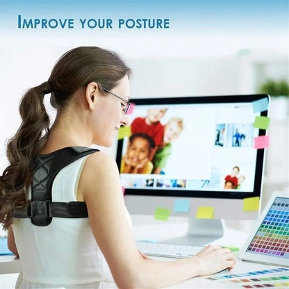 Adjustable Back Shoulder Posture Corrector Belt – Clavicle and Spine Support for Upper Back and Neck Alignment