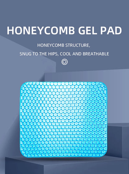 Gel Seat Cushion with Breathable Honeycomb Design for Pressure Relief and Comfor