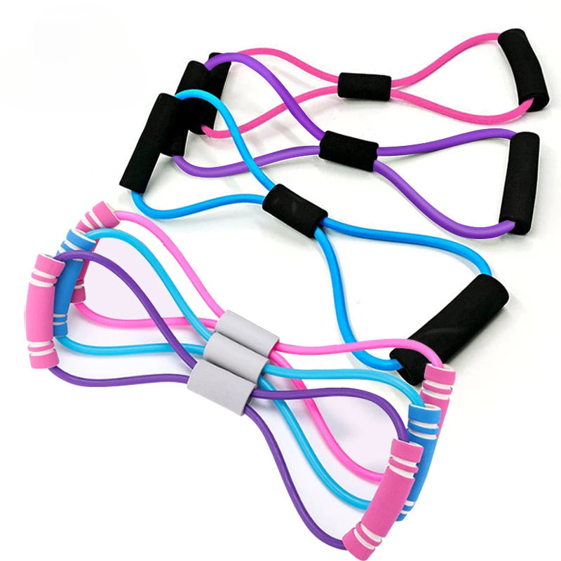 8-Shaped Resistance Bands for Full-Body Muscle Relaxation and Strength Training