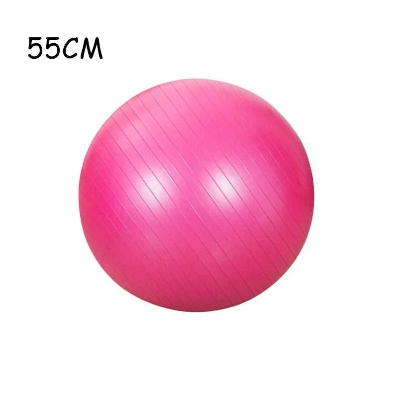 Thickened PVC Fitness Ball – Explosion-Proof Yoga Ball for Pilates, Home Gym, and Office Use