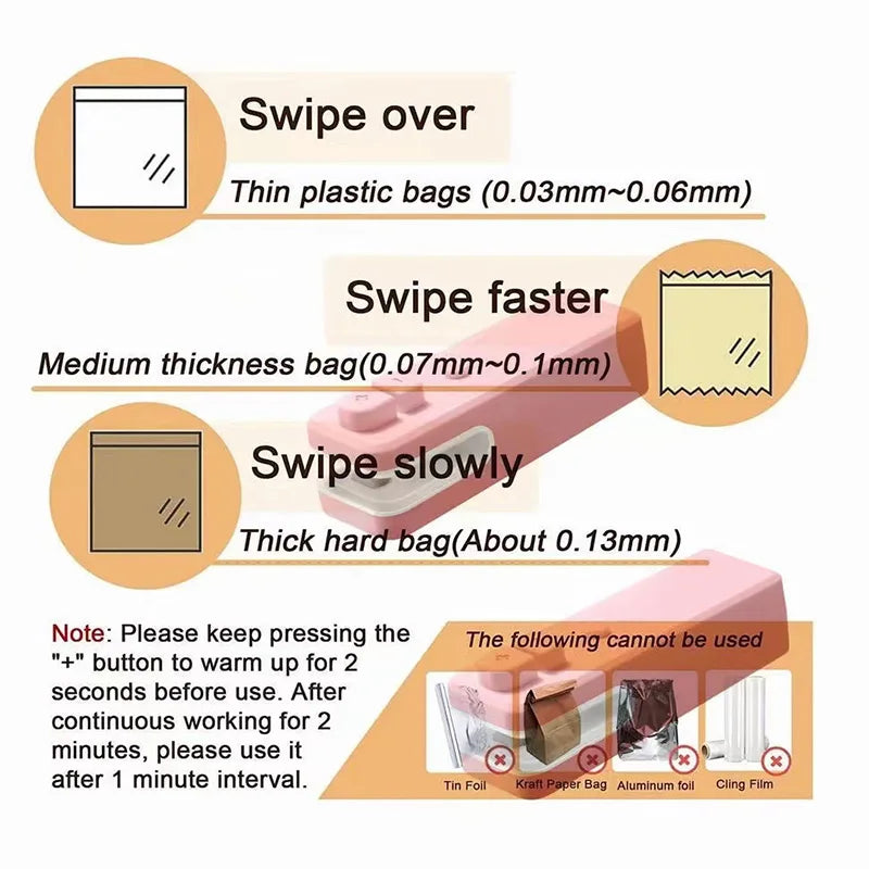 Mini Portable Food Bag Sealer