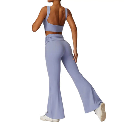 Tank Top & Workout Flared Pants Yoga Set