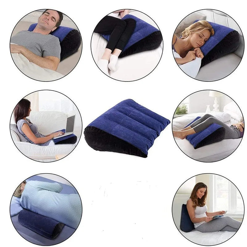 Inflatable Travel Pillow – Multifunctional Body Pillow for Lumbar, Yoga, and Travel Support