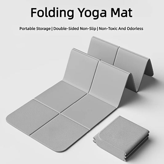 Portable Folding Yoga Mat – Extended Non-Slip TPE Mat for Yoga, Pilates, and Fitness