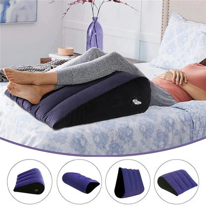 Inflatable Travel Pillow – Multifunctional Body Pillow for Lumbar, Yoga, and Travel Support