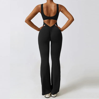 Backless Scrunch One-Piece Yoga Suit