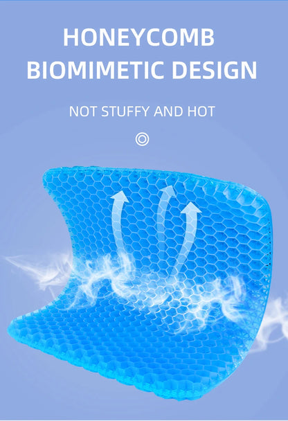 Gel Seat Cushion with Breathable Honeycomb Design for Pressure Relief and Comfor